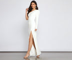 Crepe One-Shoulder Maxi Dress
