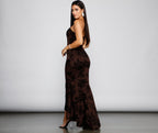 Velvet Dress with Mermaid Shape