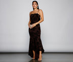 Velvet Dress with Mermaid Shape