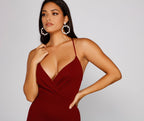 Crepe High-Slit Dress