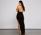 Crepe High-Slit Dress