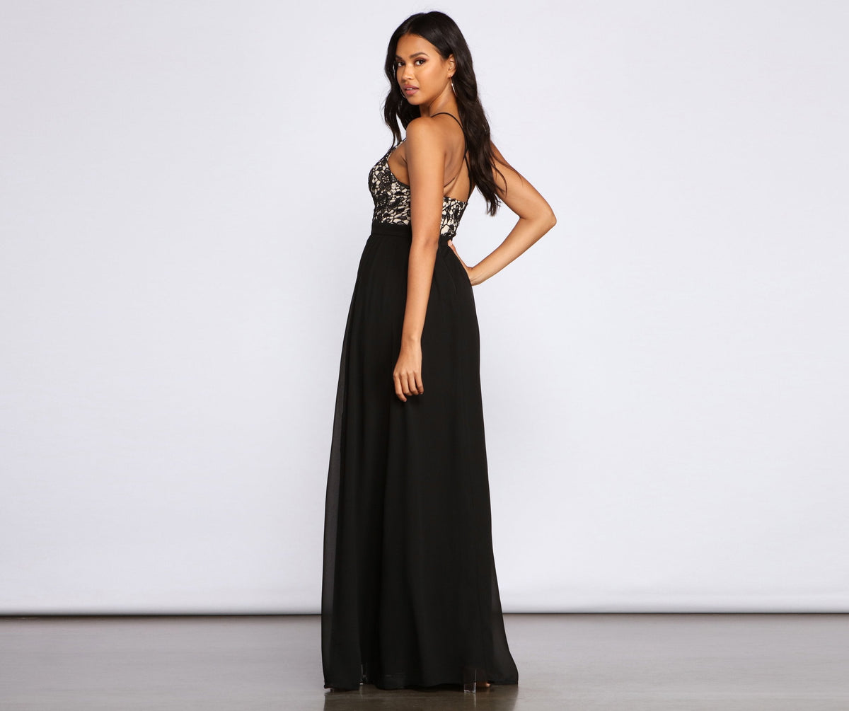 Lace Dress with Scalloped Edges