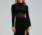 Velvet Mermaid Corset-Style Dress