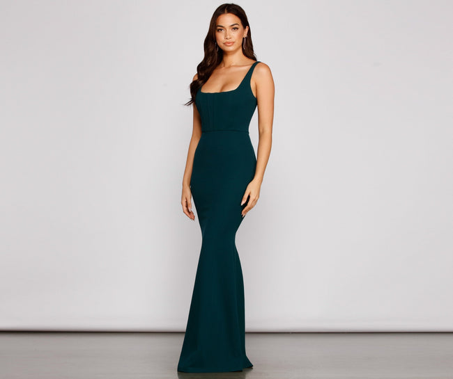 Blanche Formal Corset Mermaid Dress - Lady Occasions Main image