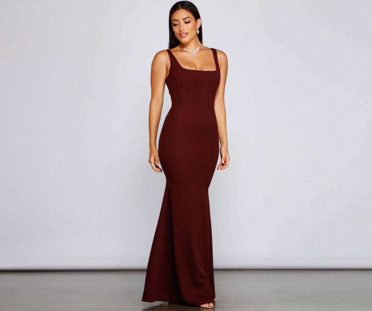 Corset-Style Dress with Mermaid Shape