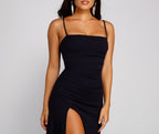 Crepe Dress with Ruching