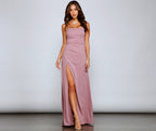 Crepe Dress with Ruching