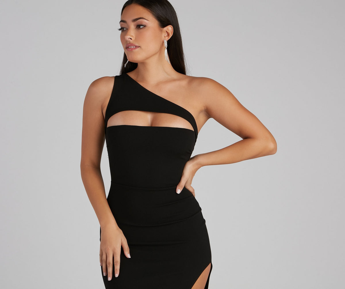 One-Shoulder Cutout Dress