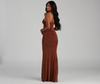 Open-Back Knit Dress with Halter Neckline