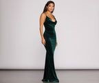 Velvet Dress with Glitter Detail