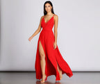 Lace High-Slit Dress