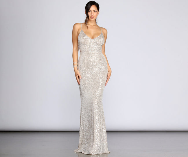 Teagan Sequin Gown - Lady Occasions Main image