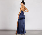 Satin Dress with Rhinestone Details