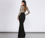 Bow-Detail Lace Dress with Crepe Texture