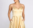 Satin High-Slit Maxi Dress