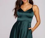 Satin High-Slit Maxi Dress