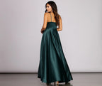 Satin High-Slit Maxi Dress