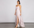 Glitter Pocket-Detail Maxi Gown