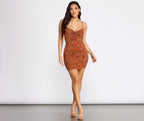 Floral Textured Tie-Front Mini Dress