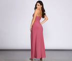 Knit Maxi Dress with Wrap Detail