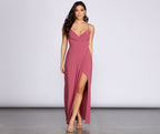 Knit Maxi Dress with Wrap Detail