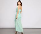 Floral Maxi Dress with Chiffon Detailing