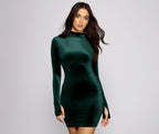Luxe Stunner Velvet Mini Dress - Lady Occasions