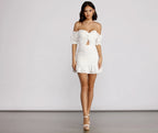 Off-Shoulder Mini Dress with Ruffle Details