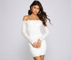 Sweet And Stylish Off-The-Shoulder Mini Dress - Lady Occasions