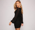Mesh Mini Dress with Bodycon Fit