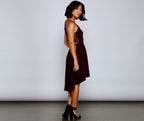 Floral Crepe Cutout Dress