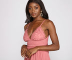 Linen Crochet Dress with Skater Shape