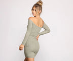 Knit Ruched Mini Dress