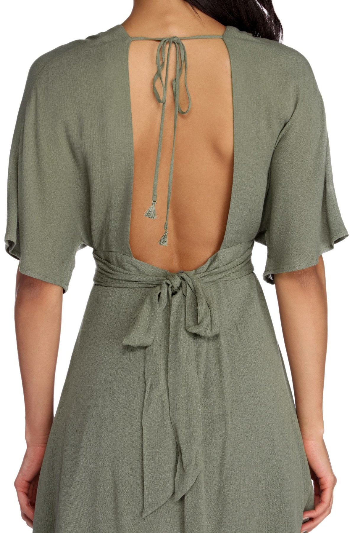 Skater Dress with Plunging Neckline