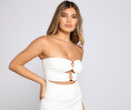 Cutout Knit Mini Dress with Sweetheart Neckline