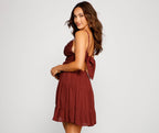 Linen Crochet Dress with Skater Shape