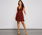 Linen Crochet Dress with Skater Shape
