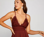Linen Crochet Dress with Skater Shape
