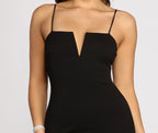 Straight-Leg Knit Mini Dress with Nylon Fabric