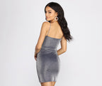 Mesh Knit Glitter Mini Dress