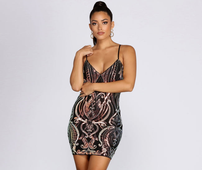 You Amaze Me Sequin Mini Dress - Lady Occasions Main image