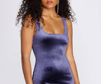 Velvet Bodycon Mini Dress with Strap Details