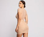 Mesh Is More Ruched Mini Dress - Lady Occasions