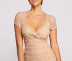 Mesh Mini Dress with Ruching
