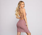 Knit Glitter Mini Dress