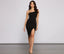 Crepe Asymmetric Midi Dress