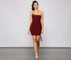 Heart Of Glam Ruched Knit Mini Dress - Lady Occasions
