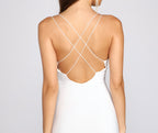 Strap-Detail Mini Dress with Sleeveless Cut