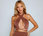 Ruched Mini Dress with Cutout Details