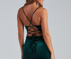 Velvet Lace-Up Mini Dress